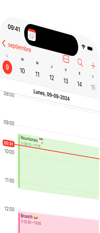 El Botón de Acción abre la app Calendario