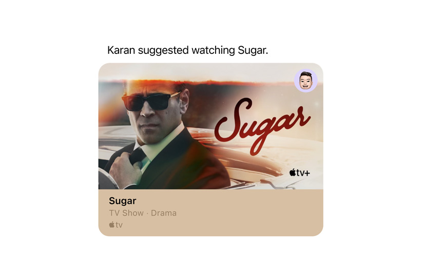 Klíčová grafika k seriálu „Sugar“ na Apple TV+.