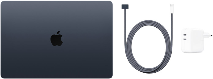 15-inch MacBook Air, USB‑C to MagSafe 3 Cable and  35W Dual USB‑C Port Compact Power Adapter