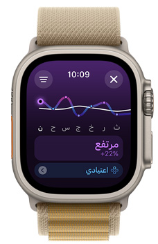 شاشة Apple Watch Ultra تعرض اتجاهاً لحِمل تدريبي ثابت على مدار أسبوع