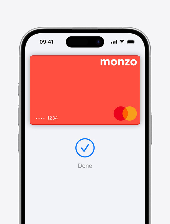 Apple Pay credit card onscreen.