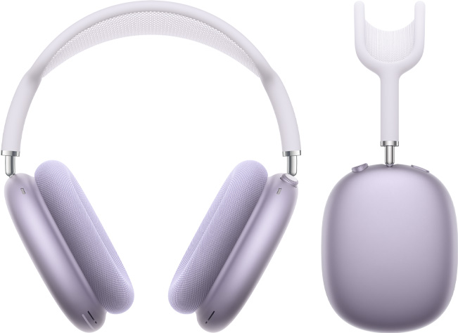 AirPods Max Purple snimljen sprijeda i sa strane