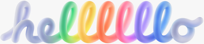 Colourful bubble letters spelling 'hello' spelled with six l’s in six different colours, echoing the headline 'brilliant' spelled with six l’s and representing the different colours of iMac.