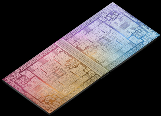 Schéma de deux circuits M2 Max connectés l’un à l’autre