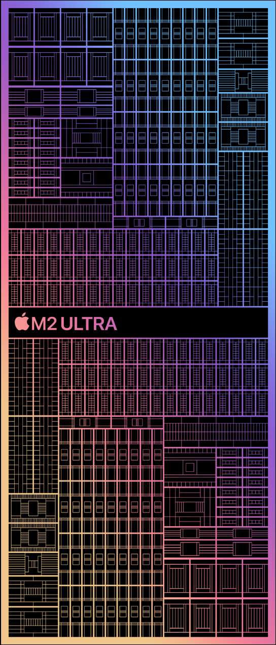 Schéma d’une puce M2 Ultra